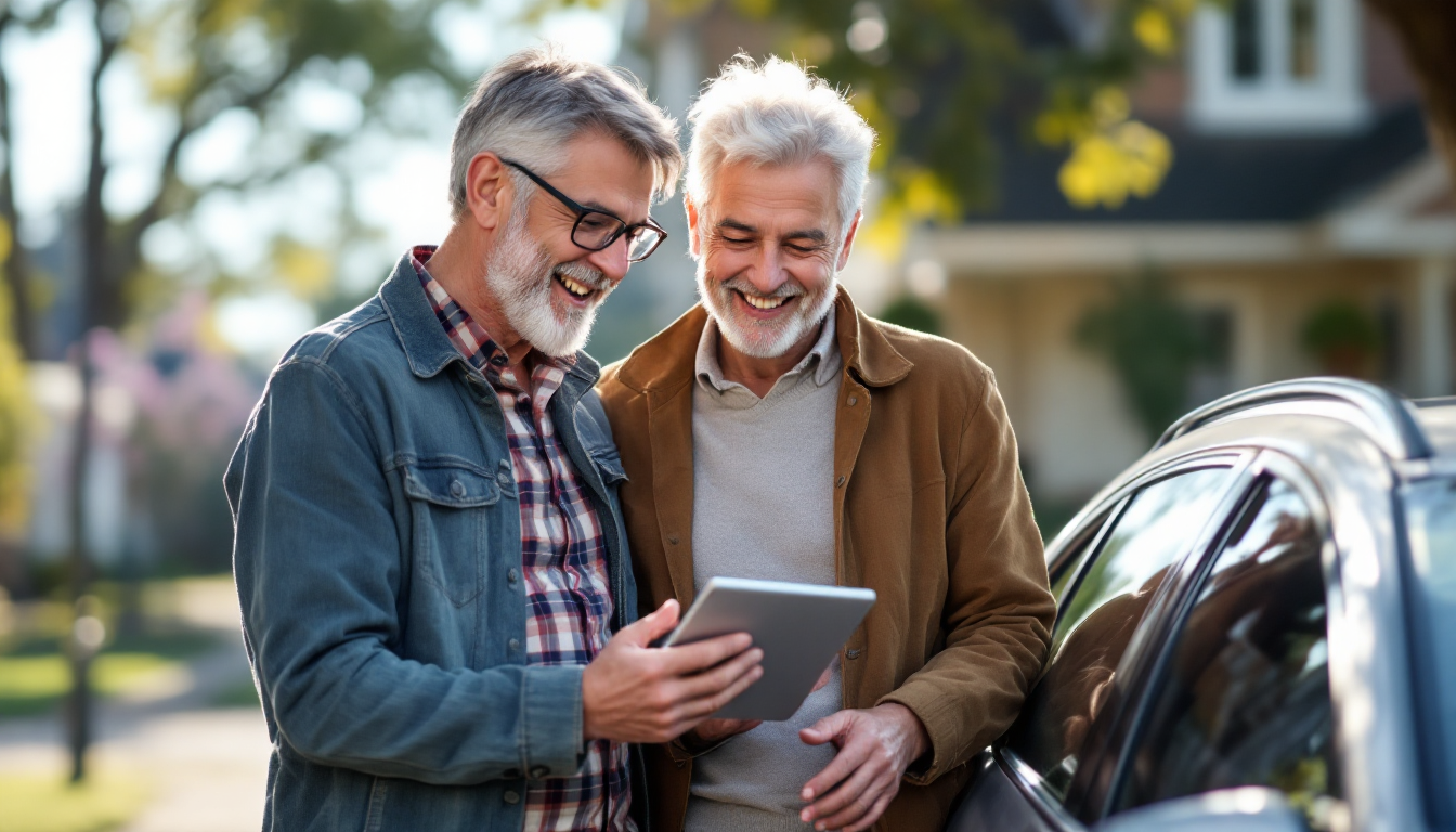 A driver running a quick auto insurance comparison on a phone